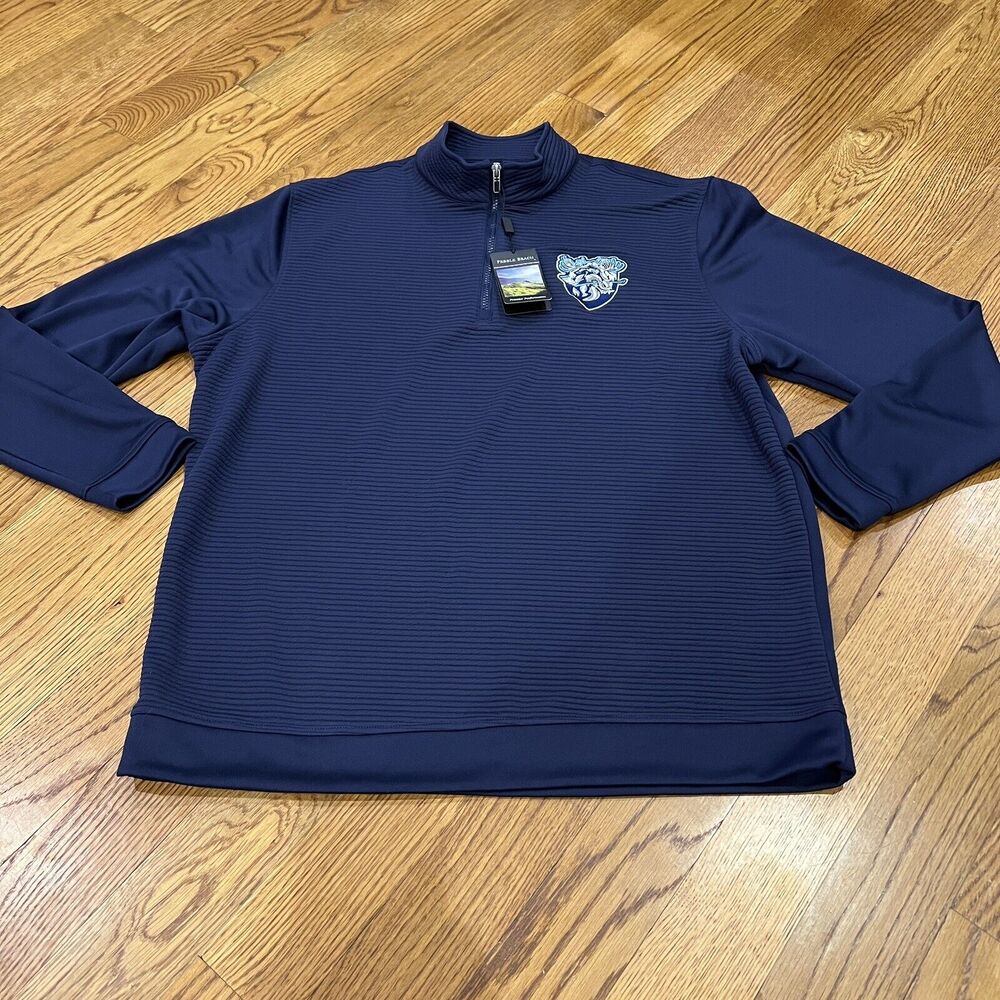 NWT Pebble Beach 1/4 Zip Golf Pullover Size XL Blue Men Breathable - Picture 1 of 14